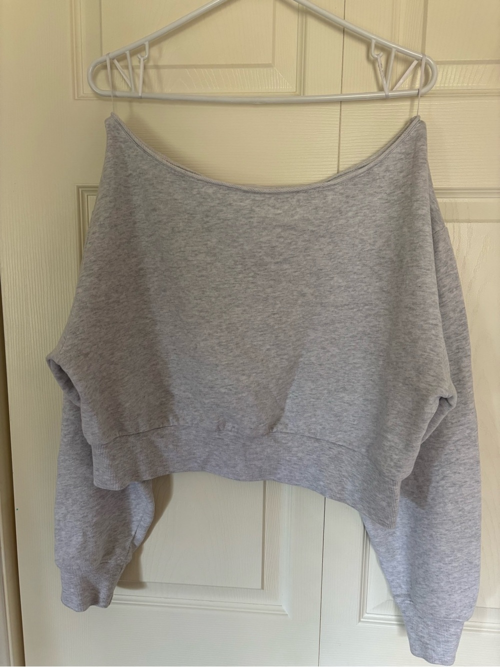 Garage Off-the-Shoulder Crop Sweater